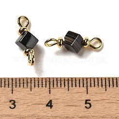 Natürlich gefärbte und erhitzte schwarze Achat-Verbindungsanhänger&nbsp;FIND-C046-08G