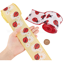 2 Rolle Polyesterband mit 2 Mustern und Insektenmotiven&nbsp;OCOR-GF0002-58B