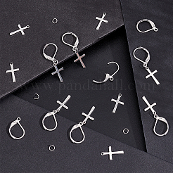 Kits para hacer pendientes de cruz con forma de gota&nbsp;DIY-UN0003-31