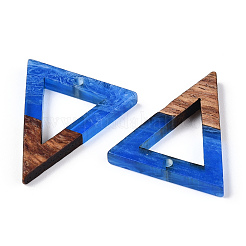 Pendentifs en résine transparente et bois de noyer&nbsp;RESI-ZX017-32