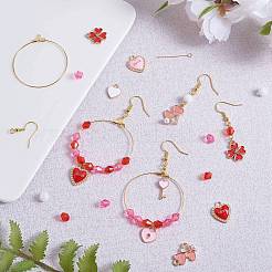 Kit fai da te per realizzare orecchini a tema san valentino&nbsp;DIY-SZ0009-33
