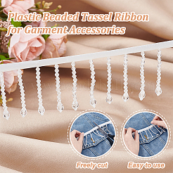 Ruban de dentelle acrylique et polyester&nbsp;OCOR-WH0110-08C