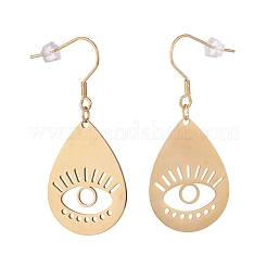 Boucles d'oreilles pendantes à breloques creuses sur le thème des chakras&nbsp;EJEW-JE04720