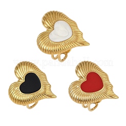 Herz 304 Edelstahl Emaille Fingerringe für Frauen&nbsp;RJEW-G355-09G