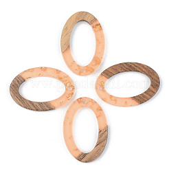 Colgantes de resina transparente y madera de nogal&nbsp;RESI-S389-022A-B