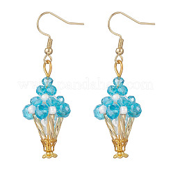 Boucles d'oreilles avec pendentif en verre&nbsp;EJEW-MZ00713-01