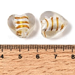 Perles de verre filé transparentes faites à la main avec une feuille d'argent&nbsp;LA-CBA9CDE-02