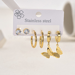 Edelstahl Schmetterling Ohrringe Sets&nbsp;LS-NG9755