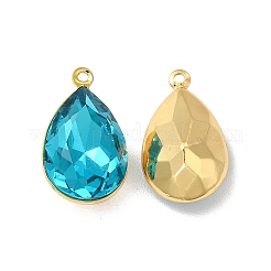 Pendentifs en verre de laiton de placage de support&nbsp;KK-A177-22G-01