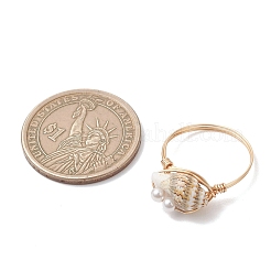 Fingerringe aus Muschelperlen&nbsp;RJEW-JR00988