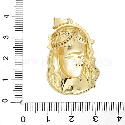 Colgante micropavé cubic zirconia de latón&nbsp;KK-P293-26B-G