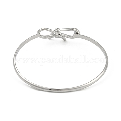 Verstellbare Armreifen aus Messing mit Schleife für Damen&nbsp;BJEW-Z074-01P
