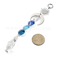 Drahtumwickelte Kugelglas-Anhänger-Dekoration&nbsp;HJEW-JM03122-02