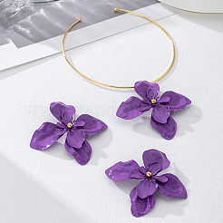 Ohrstecker-Sets aus Legierung und Choker-Sets mit Anhänger&nbsp;WG3F7DF-01