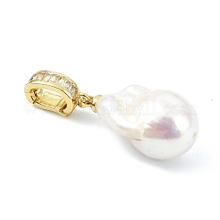 Anhänger aus natürlicher barocker Keshi-Perle und Edison-Perle&nbsp;PALLOY-JF05285