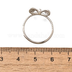 Rhodinierte 925 verstellbare Ringe aus Sterlingsilber&nbsp;RJEW-D300-01P