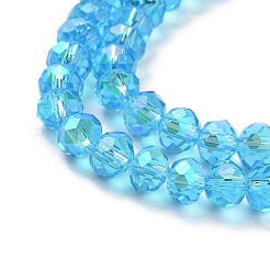 Chapelets de perles en verre électroplaqué&nbsp;LS-EGLA-A034-T8mm-L03