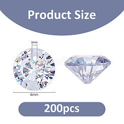 200 pendentif pointu en oxyde de zirconium cubique&nbsp;ZIRC-FH0001-51A