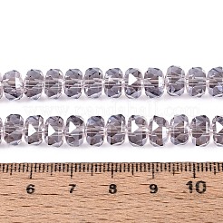 Chapelets de perles en verre transparent électrolytique&nbsp;EGLA-N022-04A-D15