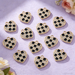 Pendenti con strass in lega da 30 pezzo&nbsp;ENAM-SC0008-21G