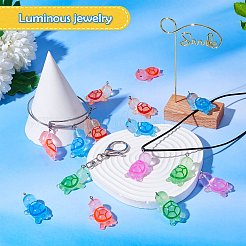 30 pièce 6 styles pendentif en résine transparente tortue pendentif en résine lumineuse bricolage accessoires décoratifs&nbsp;JX868A