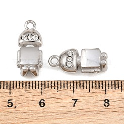 Colgantes de rhinestone de acero inoxidable 304&nbsp;RB-CBA02E8-04P