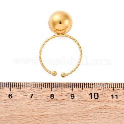 Anelli con polsino in acciaio inossidabile 304 per donna&nbsp;RJEW-F175-01G-02