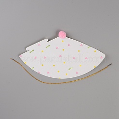 Chapeaux de fête à pompons en papier&nbsp;AJEW-WH0223-06F