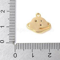 Pendenti in zirconi cubici trasparenti in micro pavè di ottone&nbsp;KK-U064-09G