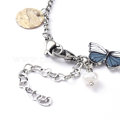 Conjuntos de joyas de mariposa de acero inoxidable 304&nbsp;SJEW-JS01089