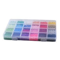 312 g 24 Farbe 12/0 Backfarbe Glas Saatperlen&nbsp;SEED-YW0002-15