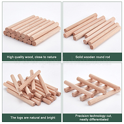 Bâtons d'artisanat en bois de hêtre&nbsp;WOOD-WH0022-27A