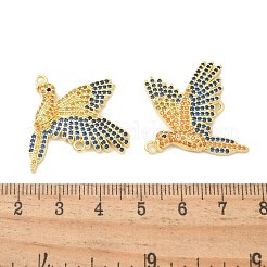 Porte micro ouvrent pendentifs zircone cubique en laiton de placage&nbsp;KK-K293-32G