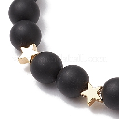 3 pz braccialetti elastici con perline di pietre preziose naturali miste rotonde&nbsp;BJEW-JB11243