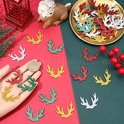 80 stücke 4 farben weihnachten thema imitation leder ornament zubehör für jungen mädchen&nbsp;DIY-GF0012-50