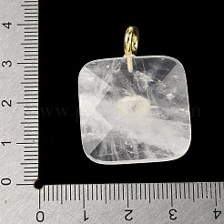 Anhänger aus natürlichem Quarzkristall mit Facettenschliff&nbsp;G-C274-03F