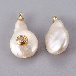 Pendenti con perle d'acqua dolce coltivate naturali&nbsp;PEAR-F008-31G-03