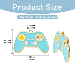 15 pz 3 colori ciondoli in lega di smalto&nbsp;ENAM-YW0006-61