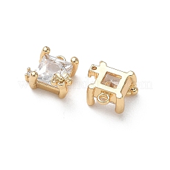 Messing micro pave klar zirkonia charme&nbsp;KK-P355-09G