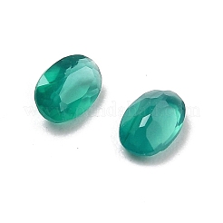 Facettierte natürliche grüne Onyx-Achat-Cabochons&nbsp;G-I295-05C-16A-03