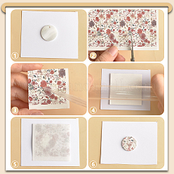 5 stücke 5 arten blume muster keramik ton wasser transfer papier&nbsp;STIC-UN0001-02