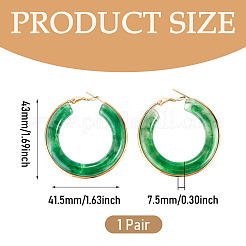 1 par de pendientes de aro de acero inoxidable 304&nbsp;EJEW-TA0001-89A