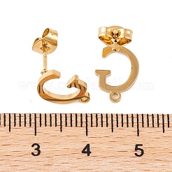 Ohrstecker aus Ionenplattierung (IP) 304 Edelstahl&nbsp;FIND-Q103-01G-G