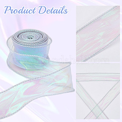 5 rollo de cinta de organza plana de color arcoíris&nbsp;OCOR-CY0001-77