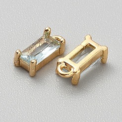Vergoldete Messing-Anhänger mit Zirkonia&nbsp;ZIRC-WH0015-01G-10