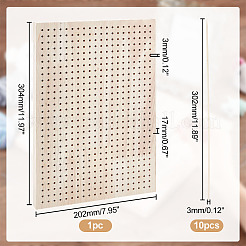 Bordo di blocco in legno all'uncinetto&nbsp;DIY-WH0387-22B
