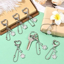 10 ciondolo decorativo in lega di vetro e acciaio inossidabile 304&nbsp;HJEW-YW00532