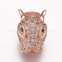 Perline zirconi micro pave  in ottone&nbsp;ZIRC-G139-23