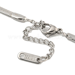 Collane a catena a serpente in acciaio inossidabile 304&nbsp;NJEW-P311-02B-P