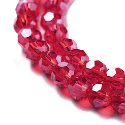 Chapelets de perles en verre transparent électrolytique&nbsp;EGLA-A035-T4mm-A01
